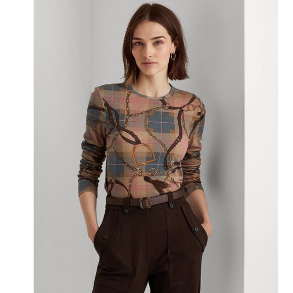 Lauren Ralph Lauren Equestrian  Printed Top | PS - Picture 1 of 5